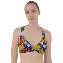 Textile Printing Flower Rose Cover Sweetheart Sports Bra by Sapixe