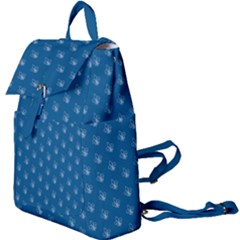 Quebec French Royal Fleur De Lys Elegant Pattern Blue Blue Quebec Fleur De Lys Pattern Blue Buckle Everyday Backpack by Quebec