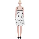 Pattern Skull Stars Handrawn Naive Halloween Gothic black and white Spaghetti Strap Velvet Dress View2