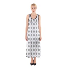 Logo Kekistan Pattern Elegant With Lines On White Background Sleeveless Maxi Dress by snek