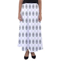 Logo Kekistan Pattern Elegant With Lines On White Background Flared Maxi Skirt by snek