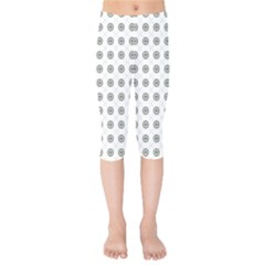 Logo Kekistan Pattern Elegant With Lines On White Background Kids  Capri Leggings  by snek