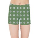 Logo Kekistan Pattern Elegant with lines on green background Kids Sports Shorts View1