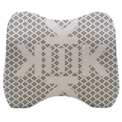 Logo Kek Pattern Black And White Kekistan Velour Head Support Cushion by snek