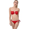 MAGA Make America Great AGAIN USA Pattern Red Twist Bandeau Bikini Set View1