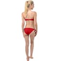 MAGA Make America Great AGAIN USA Pattern Red Twist Bandeau Bikini Set View2