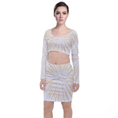 Yellow Firework Transparent Top And Skirt Sets by Mariart