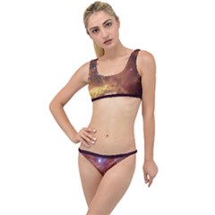 Cosmic Astronomy Sky With Stars Orange Brown And Yellow The Little Details Bikini Set by genx