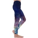 Lagoon Nebula Interstellar Cloud Pastel pink, turquoise and yellow stars Kids  Lightweight Velour Leggings View3