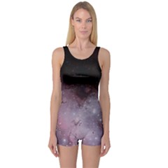 Eagle Nebula Wine Pink And Purple Pastel Stars Astronomy One Piece Boyleg Swimsuit by genx