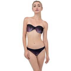 Eagle Nebula Wine Pink And Purple Pastel Stars Astronomy Classic Bandeau Bikini Set by genx