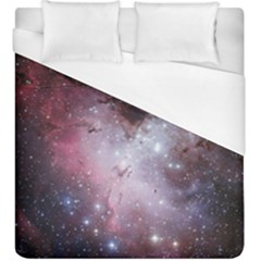 Eagle Nebula Wine Pink And Purple Pastel Stars Astronomy Duvet Cover (king Size) by genx