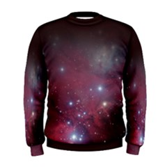 Christmas Tree Cluster Red Stars Nebula Constellation Astronomy Men s Sweatshirt by genx