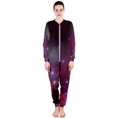 Christmas Tree Cluster Red Stars Nebula Constellation Astronomy Onepiece Jumpsuit (ladies)  by genx