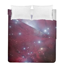 Christmas Tree Cluster Red Stars Nebula Constellation Astronomy Duvet Cover Double Side (full/ Double Size) by genx