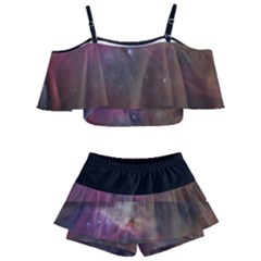 Orion Nebula Star Formation Orange Pink Brown Pastel Constellation Astronomy Kids  Off Shoulder Skirt Bikini by genx