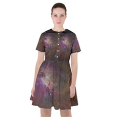 Orion Nebula Star Formation Orange Pink Brown Pastel Constellation Astronomy Sailor Dress by genx