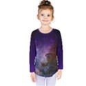 Carina Nebula NGC 3372 the Grand Nebula Pink Purple and Blue with shiny stars Astronomy Kids  Long Sleeve Tee View1