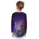 Carina Nebula NGC 3372 the Grand Nebula Pink Purple and Blue with shiny stars Astronomy Kids  Long Sleeve Tee View2