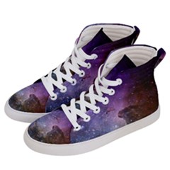 Carina Nebula Ngc 3372 The Grand Nebula Pink Purple And Blue With Shiny Stars Astronomy Men s Hi-top Skate Sneakers by genx