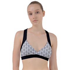 Scarab Pattern Egyptian Mythology Black And White Sweetheart Sports Bra by genx