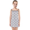 Scarab Pattern Egyptian Mythology Black and White Kids Summer Sun Dress View1