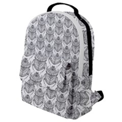 Scarab Pattern Egyptian Mythology Black And White Flap Pocket Backpack (small) by genx