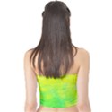 Fluorescent Yellow And Pink Abstract Garden Foliage Tube Top View2