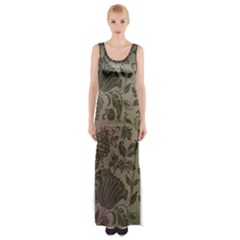 Wordsworth Metallic Flowers Maxi Thigh Split Dress by DeneWestUK