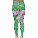 Invincibelle Spirit Hot Pink Hydrangeas On Aqua Green Classic Yoga Leggings View2