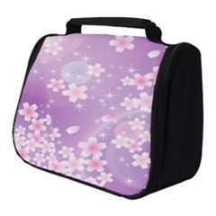 Japanese Sakura Background Full Print Travel Pouch (small) by Wegoenart