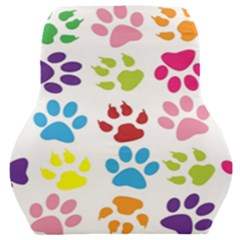 Paw Print Paw Prints Background Car Seat Back Cushion  by Wegoenart