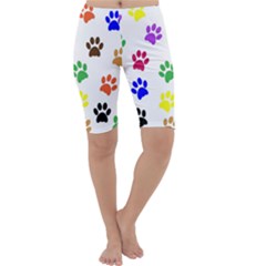 Pawprints Paw Prints Paw Animal Cropped Leggings  by Wegoenart