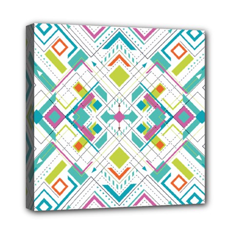 Graphic Design Geometry Shape Pattern Geometric Mini Canvas 8  X 8  (stretched) by Wegoenart