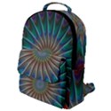 Fractal Peacock Rendering Flap Pocket Backpack (Small) View1