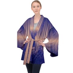 Background Dark Sound Disco Techno Velvet Kimono Robe by Simbadda