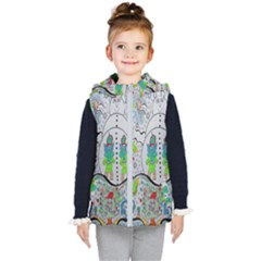 Supersonic Volcano Snowman Kid s Hooded Puffer Vest by chellerayartisans