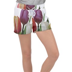 Tulips Bouquet Women s Velour Lounge Shorts by picsaspassion