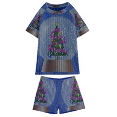 Christmas  Snow Kids  Swim Tee And Shorts Set by Wegoenart