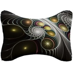 Fractal Bulbs Fantasy Curve Seat Head Rest Cushion by Wegoenart