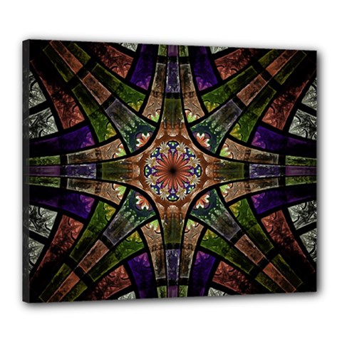 Fractal Detail Elements Pattern Canvas 24  X 20  (stretched) by Wegoenart