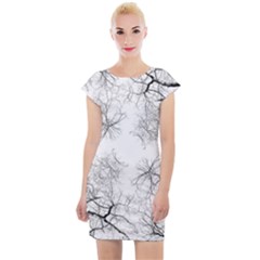 Tree Knots Bark Kaleidoscope Cap Sleeve Bodycon Dress by Wegoenart