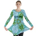 Forest Kaleidoscope Pattern Long Sleeve Tunic  View1