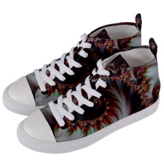 Digital Fractal Fractals Fantasy Women s Mid-top Canvas Sneakers by Wegoenart