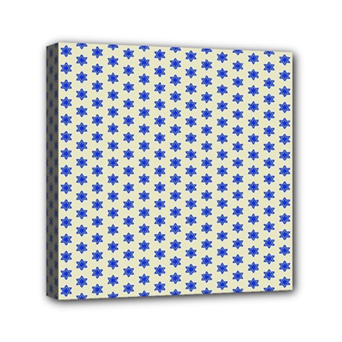 Star Background Backdrop Blue Mini Canvas 6  X 6  (stretched) by Wegoenart