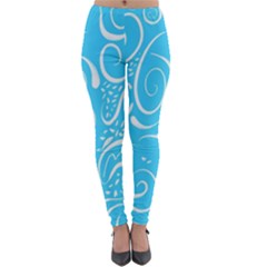 Scribble Reason Design Pattern Lightweight Velour Leggings by Wegoenart