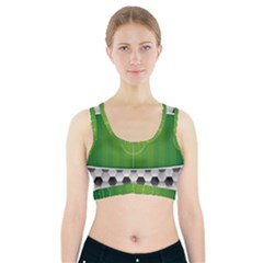 Background Sports Soccer Football Sports Bra With Pocket by Wegoenart