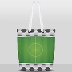 Background Sports Soccer Football Full Print Rope Handle Tote (small) by Wegoenart