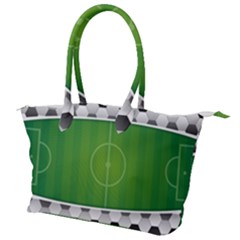 Background Sports Soccer Football Canvas Shoulder Bag by Wegoenart