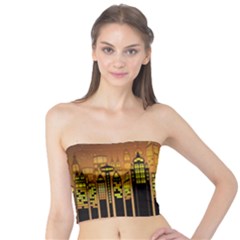 Buildings Skyscrapers City Tube Top by Wegoenart